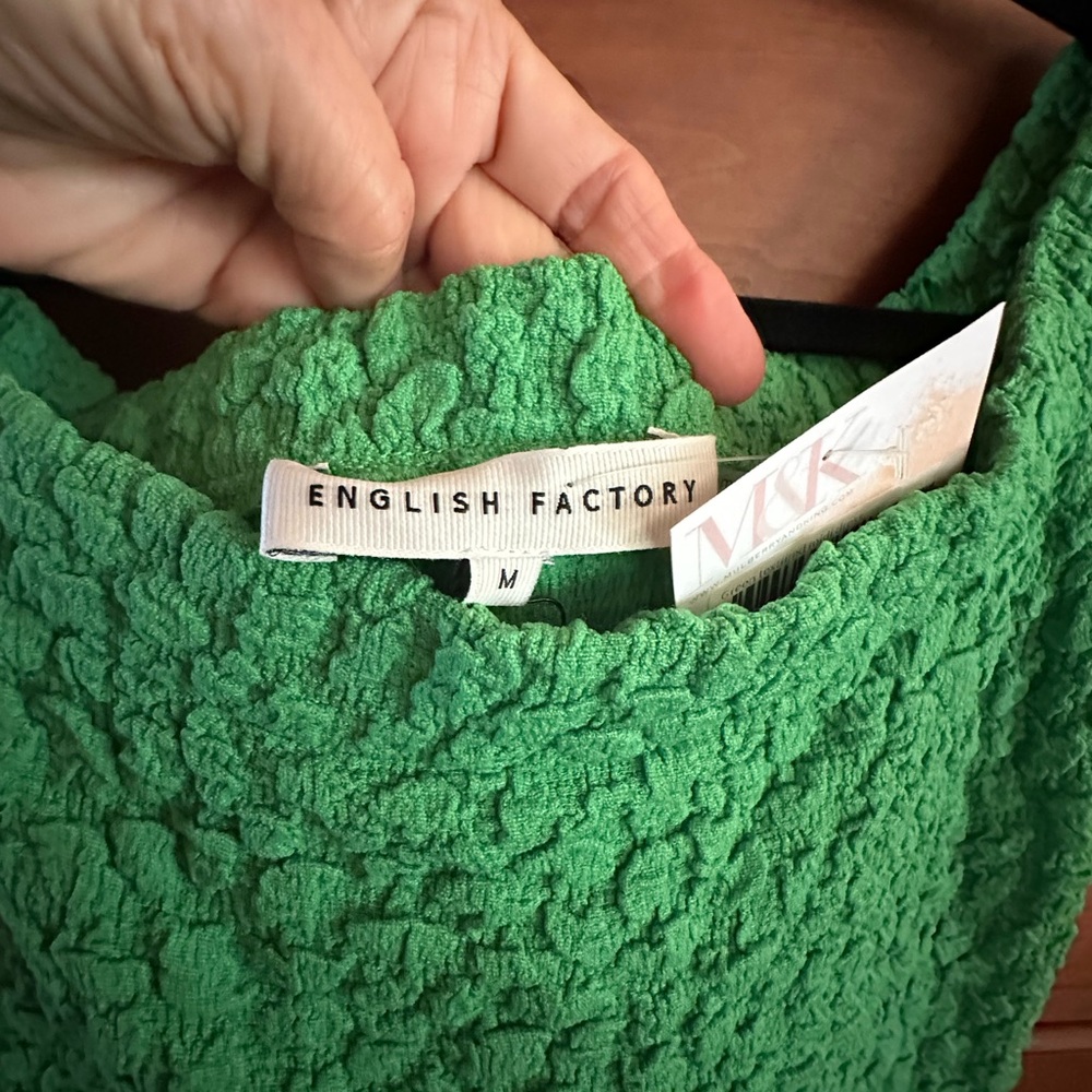 English Factory Emerald Textured Blouse